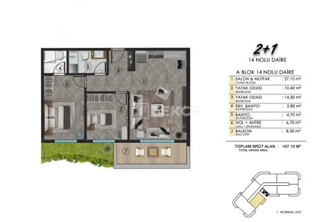 3+1 Apartment in Basiskele, Turkey No. 14096 12