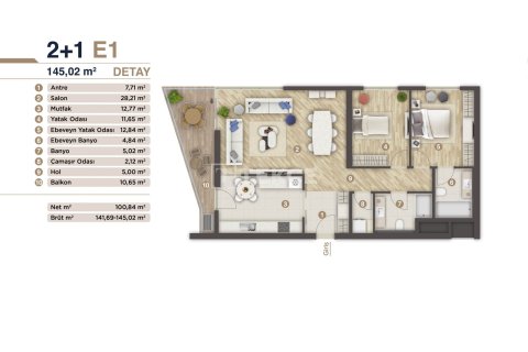 2+1 Apartment in Izmir, Turkey No. 14908 8