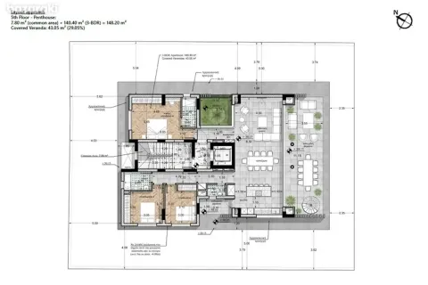 3 dormitorios Penthouse en Limassol, Cyprus No. 46370 3