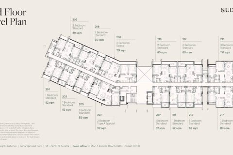 2 dormitorios Condominio  en Bang Tao, Thailand No. 1667 11