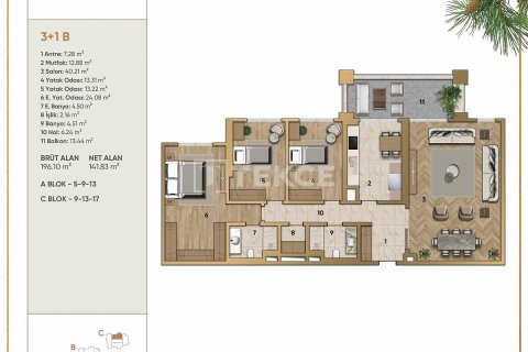 3+1 Apartment en Istanbul, Turkey No. 12084 5