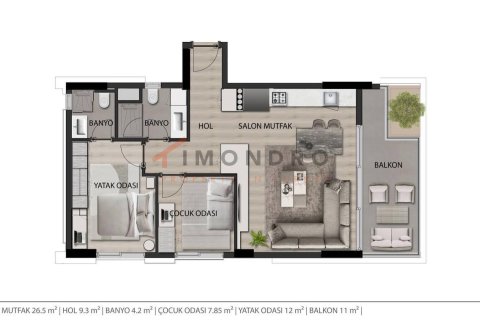 2+1 Apartment en Aksu, Turkey No. 22323 16