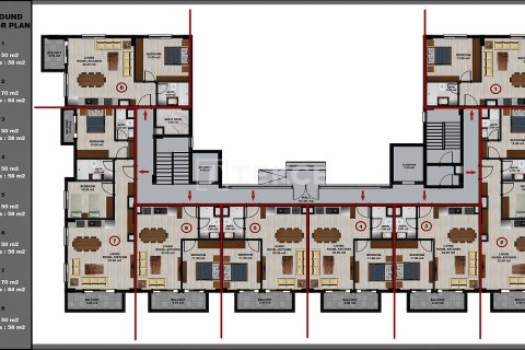 Квартира 3+1 в Газипаша, Турция №10845 25