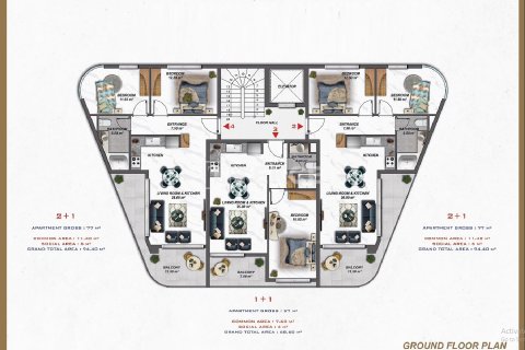 2+1 Appartement à Alanya, Turkey No. 21185 21