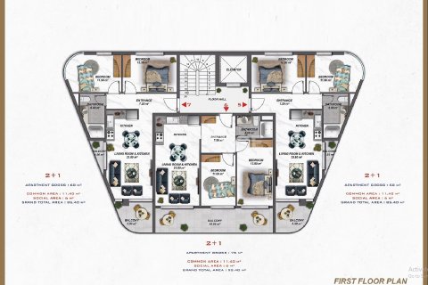 2+1 Appartement à Alanya, Turkey No. 21185 22