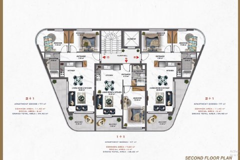 2+1 Appartement à Alanya, Turkey No. 21185 23