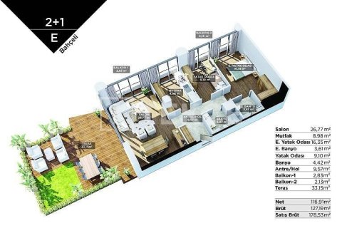 3+1 Apartment en Istanbul, Turkey No. 11262 15