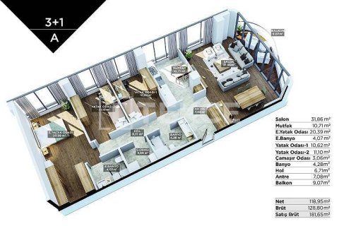 1+1 Apartment en Istanbul, Turkey No. 11260 17