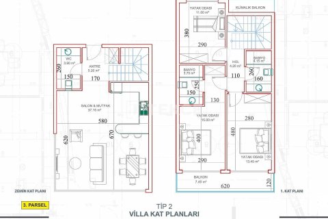 Вилла 3+1 в Аланья, Турция №21905 21