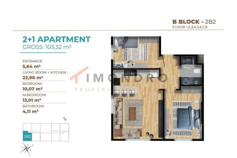 1+1 Apartment en Kâğıthane, Turkey No. 17317 13