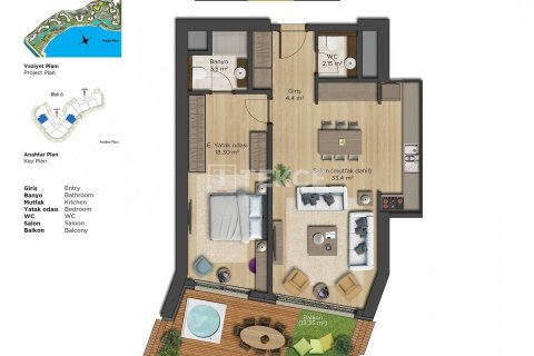 1+1 Apartment en Istanbul, Turkey No. 11151 6