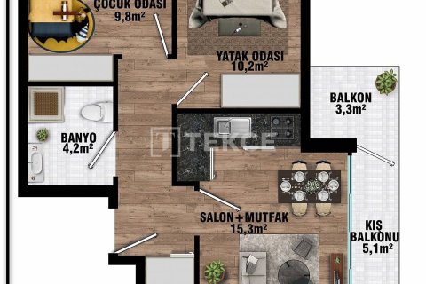 3+1 Appartement à Aksu, Turkey No. 10897 30