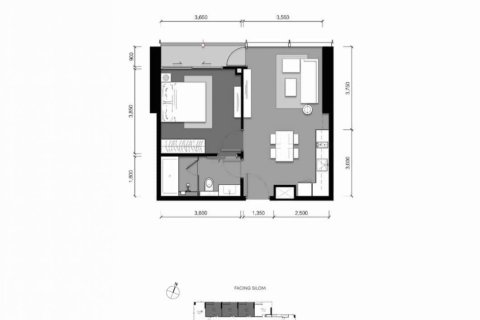 1 dormitorio Condominio  en Bangkok, Thailand No. 2123 11