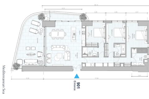 3 dormitorios Apartment en Limassol, Cyprus No. 65689 6