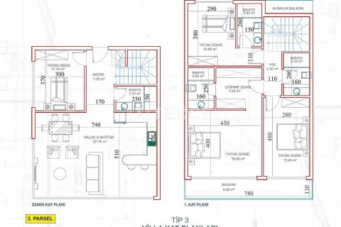 4+1 Villa à Alanya, Turkey No. 11593 17