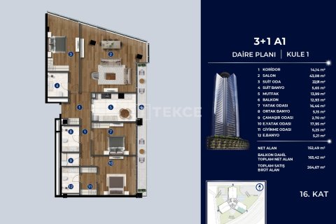 Квартира 2+1 в Стамбул, Турция №20912 23