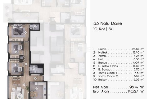 4+1 Appartement à Izmir, Turkey No. 20788 12