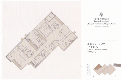 3 dormitorios Condominio  en Bangkok, Thailand No. 369 10