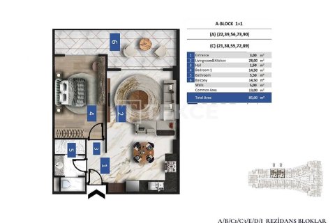 3+1 Penthouse en Alanya, Turkey No. 14621 21