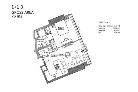 Квартира 1+1 в Стамбул, Турция №16538 26