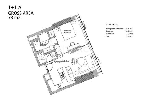 1+1 Apartment in Istanbul, Turkey No. 16538 25