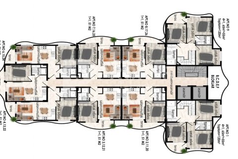 Квартира с 2 комнатами в Аланья, Турция №23776 28