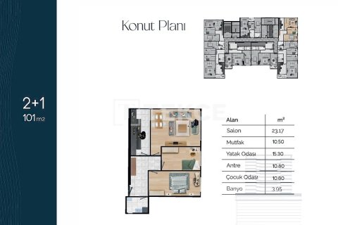 2+1 Appartement à Tuzla, Turkey No. 17526 26