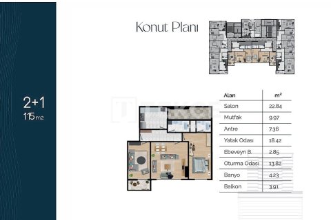 2+1 Apartment en Tuzla, Turkey No. 17526 27