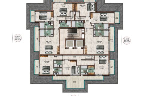 3+1 Penthouse à Alanya, Turkey No. 27935 7