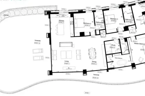 Квартира с 3 спальнями в Гермасойя, Кипр №41166 2