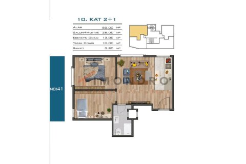 2+1 Appartement à Kâğıthane, Turkey No. 17793 4