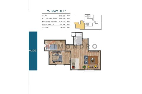 2+1 Appartement à Kâğıthane, Turkey No. 17793 5