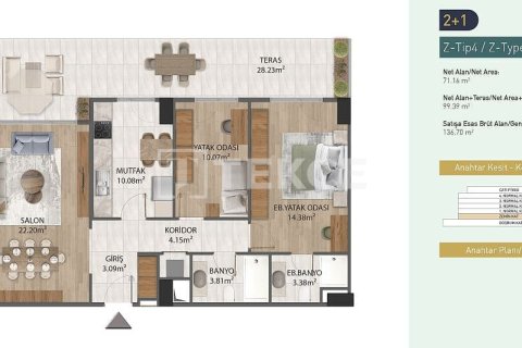 1+1 Apartment in Istanbul, Turkey No. 22073 16