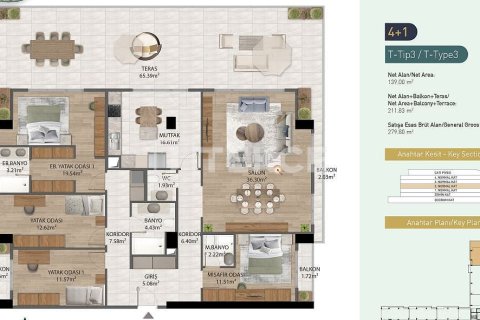 1+1 Apartment in Istanbul, Turkey No. 22073 23