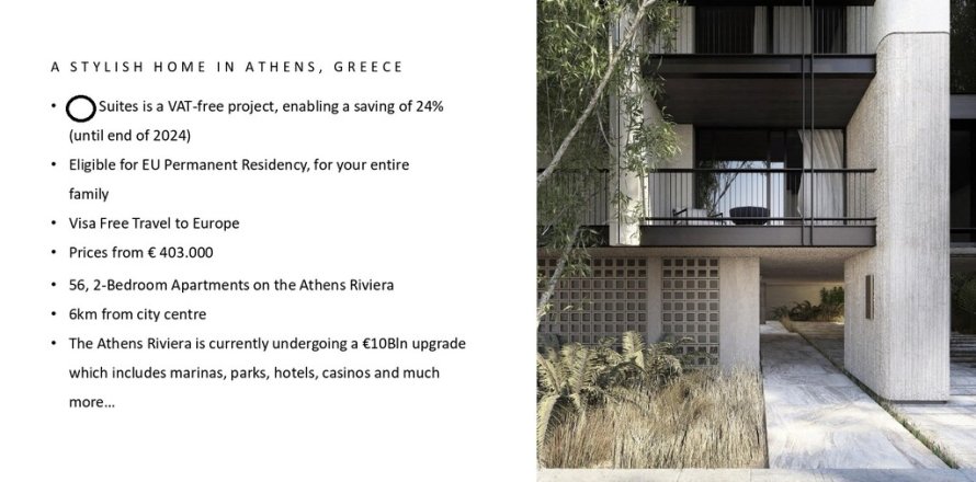 2 dormitorios Apartment en Moschato, Greece No. 54704