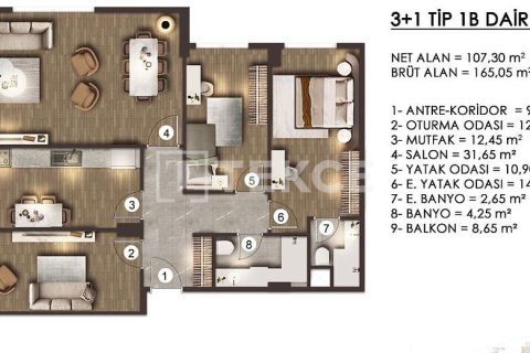 Квартира 4+1 в Стамбул, Турция №21057 25