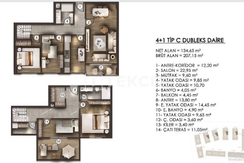 4+1 Apartment en Istanbul, Turkey No. 21057 29