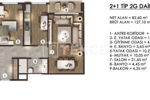 4+1 Apartment en Istanbul, Turkey No. 21057 22