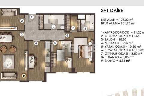 4+1 Apartment in Istanbul, Turkey No. 21057 27