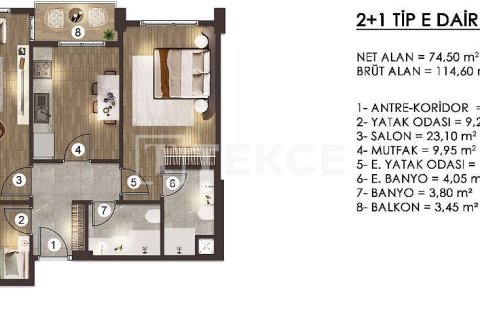 Квартира 4+1 в Стамбул, Турция №21057 23