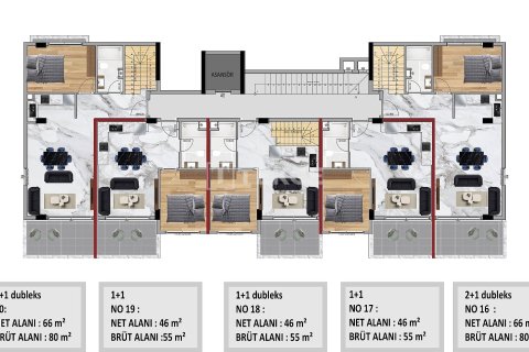 3+1 Appartement à Alanya, Turkey No. 21431 21