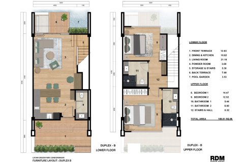 2 dormitorios Condominio  en Layan Beach, Thailand No. 339 6