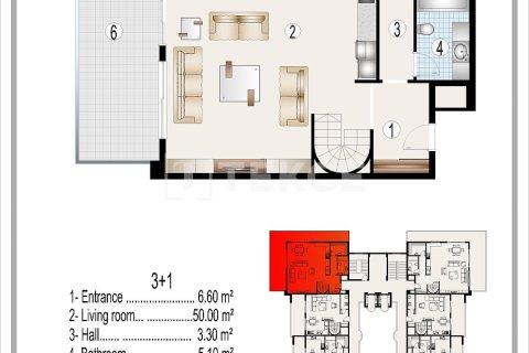 3+1 Penthouse à Alanya, Turkey No. 75058 30