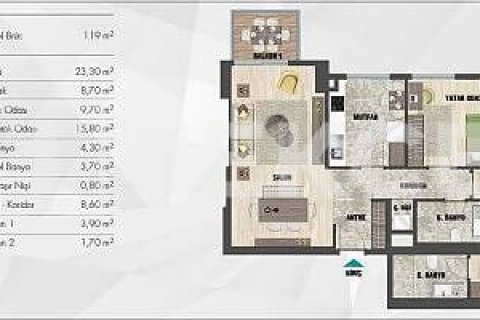 4+1 Appartement à Istanbul, Turkey No. 16648 13