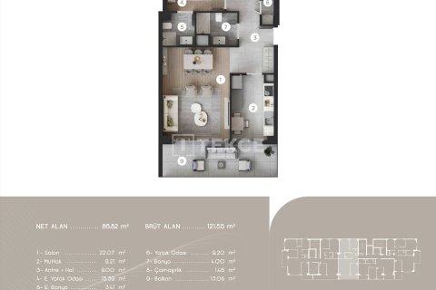 3+1 Apartment en Izmir, Turkey No. 20693 26