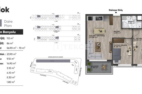 2+1 Apartment en Aksu, Turkey No. 20922 9