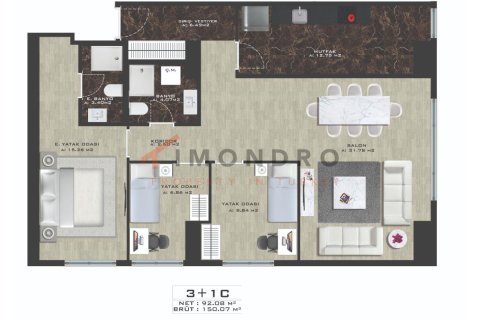 3+1 Apartment in Kadikoy, Turkey No. 21441 21