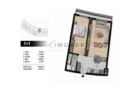 2+1 Appartement à Gaziosmanpasa, Turkey No. 17804 4