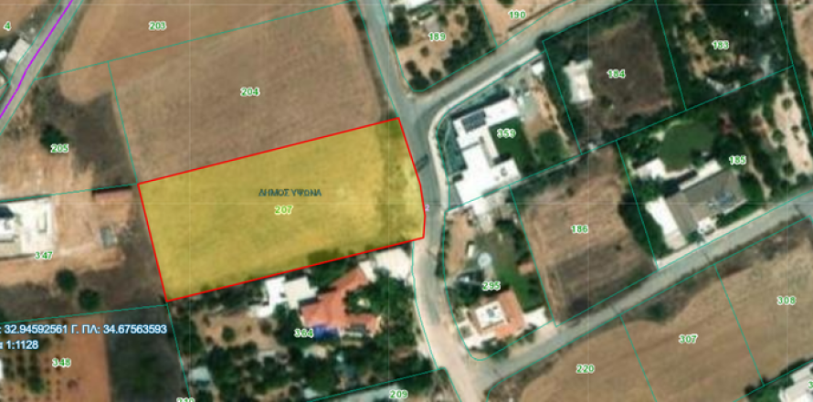 3283m² Land in Ypsonas, Cyprus No. 64590