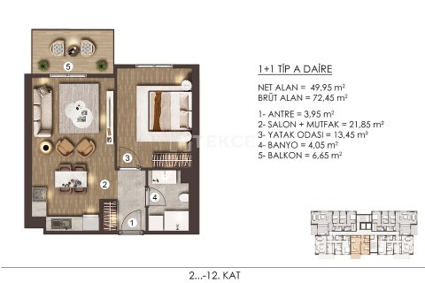 2+1 Apartment in Bueyuekcekmece, Turkey No. 16842 12